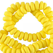 Polymer beads rondelle 7mm - Sunburst yellow